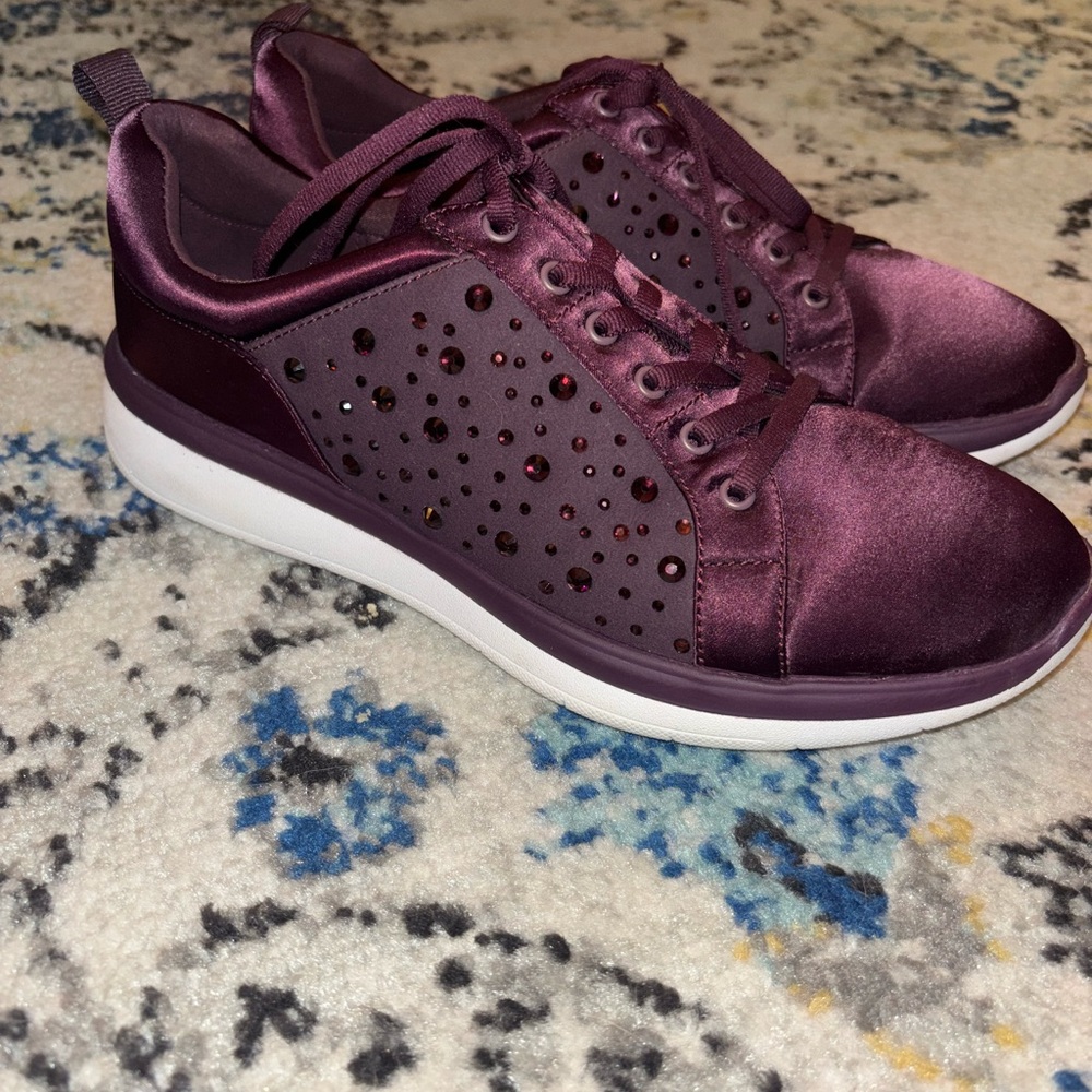 Clark’s Embellished Satin Sneakers